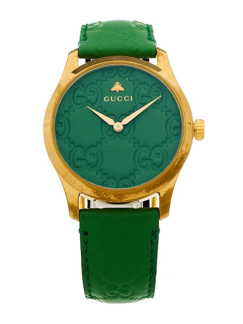 Gucci Stainless Steel Calfskin 38mm G-Timeless Quartz Watch Green